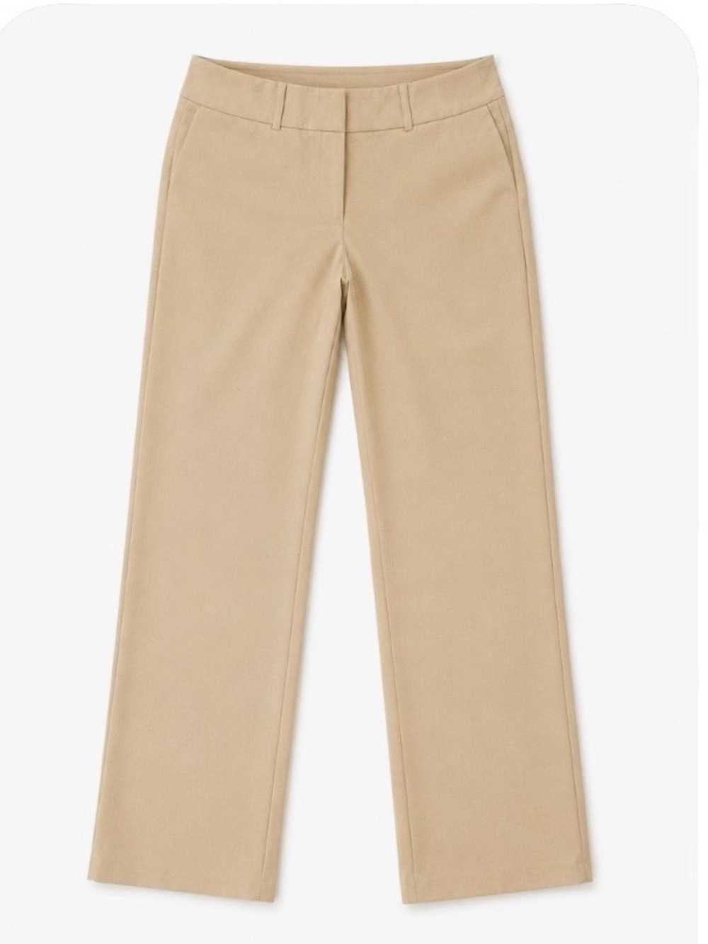 Time and Tru Beige Cropped Straight-Leg Jeans